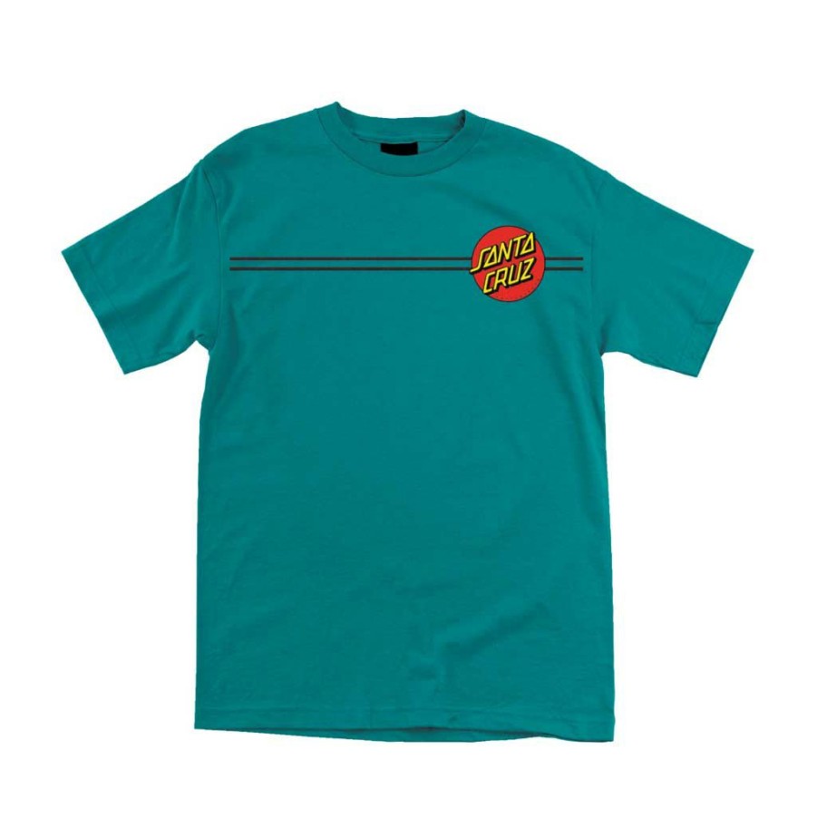 * Official Santa Cruz Classic Dot S/S T-Shirt Teal Men'S T-Shirts