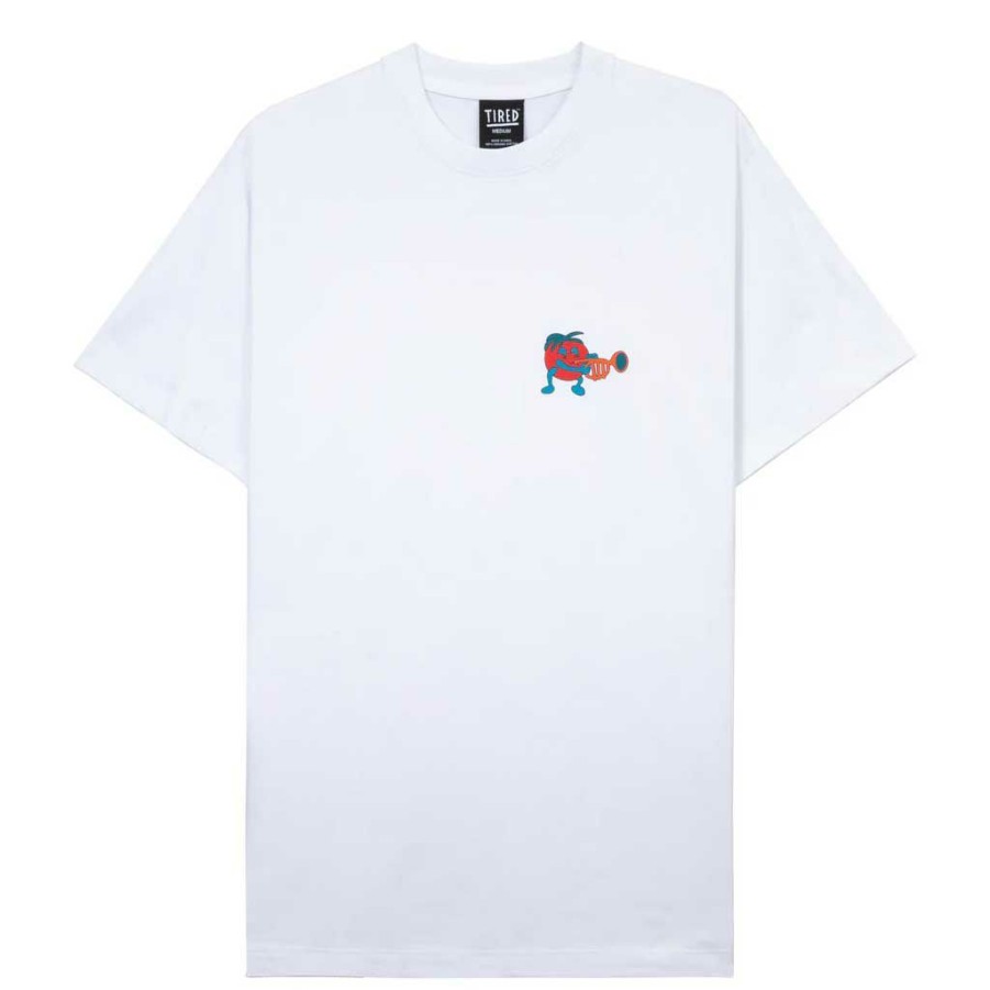 * Popular Tired Skate Music S/S Tee White Men'S T-Shirts