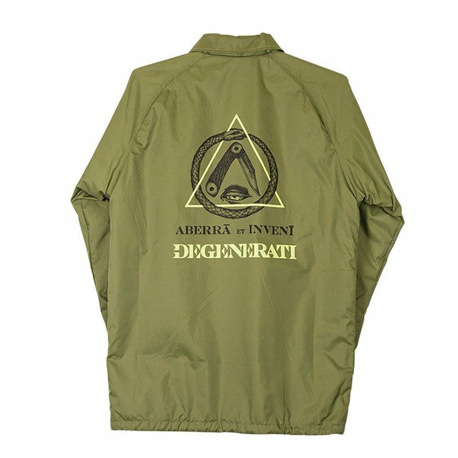 * Wholesale Rome Degenerati Coaches Jacket Olive Men'S Jackets