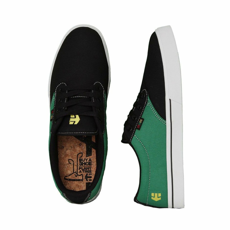 * Quick Delivery Etnies Jameson 2 Eco Shoes Black/Green Men'S Shoes