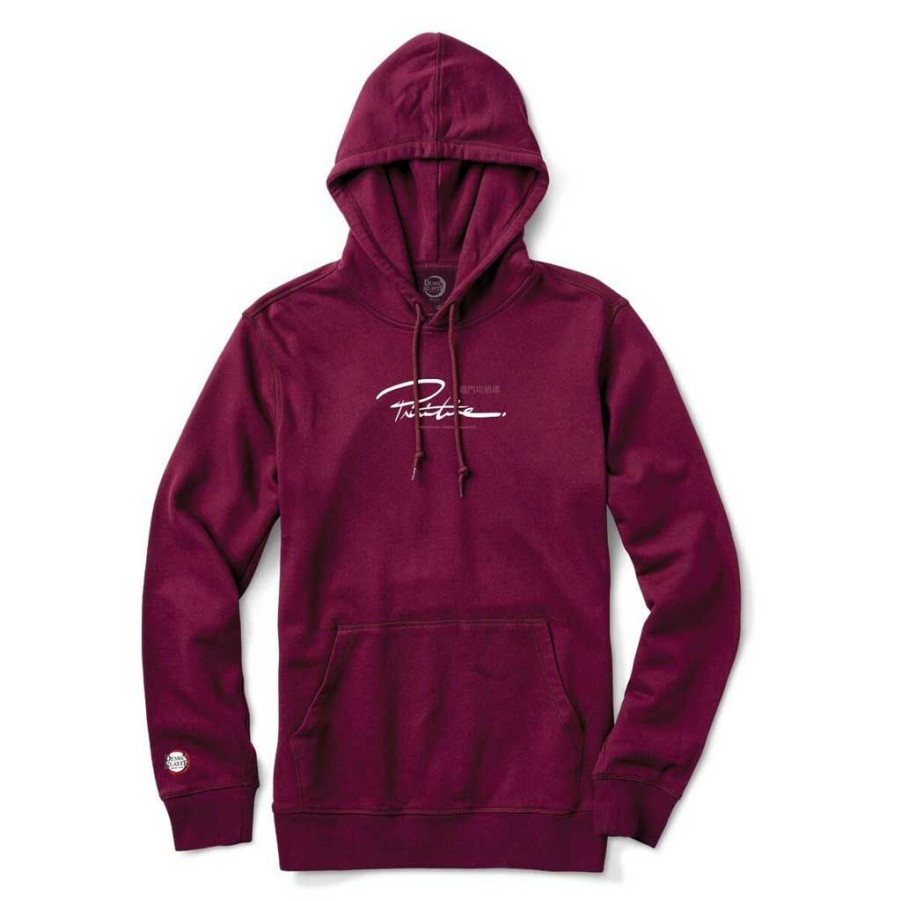 * Clearance Primitive X Demon Slayer Tanjiro Hoodie Burgundy Men'S Hoodies & Sweatshirts