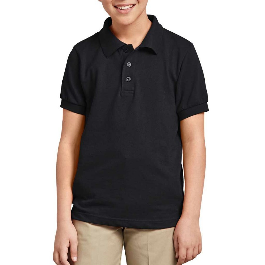 * Popular Dickies Youth Pique Polo Shirt Black Men'S Shirts