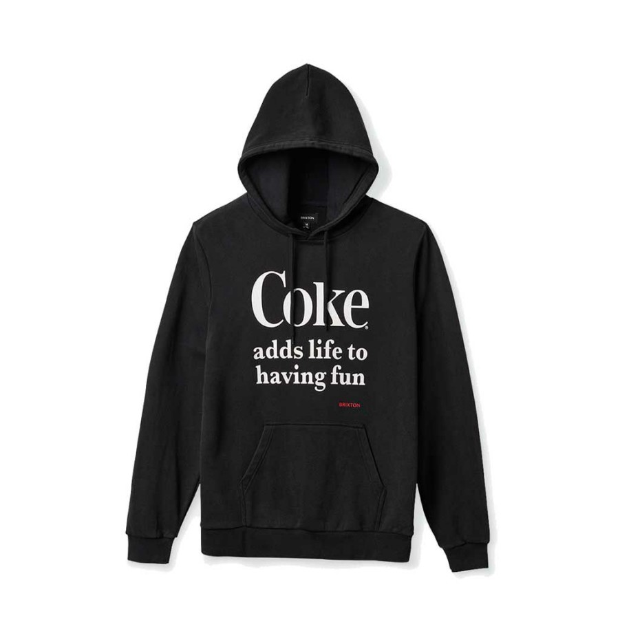 * Free Delivery Brixton X Coca-Cola Having Fun Hood Black Men'S Hoodies & Sweatshirts