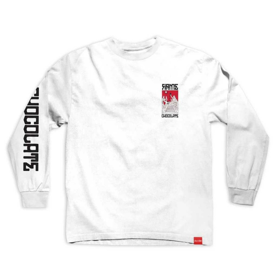 * Quick Delivery Chocolate Firme L/S Tee White Men'S T-Shirts