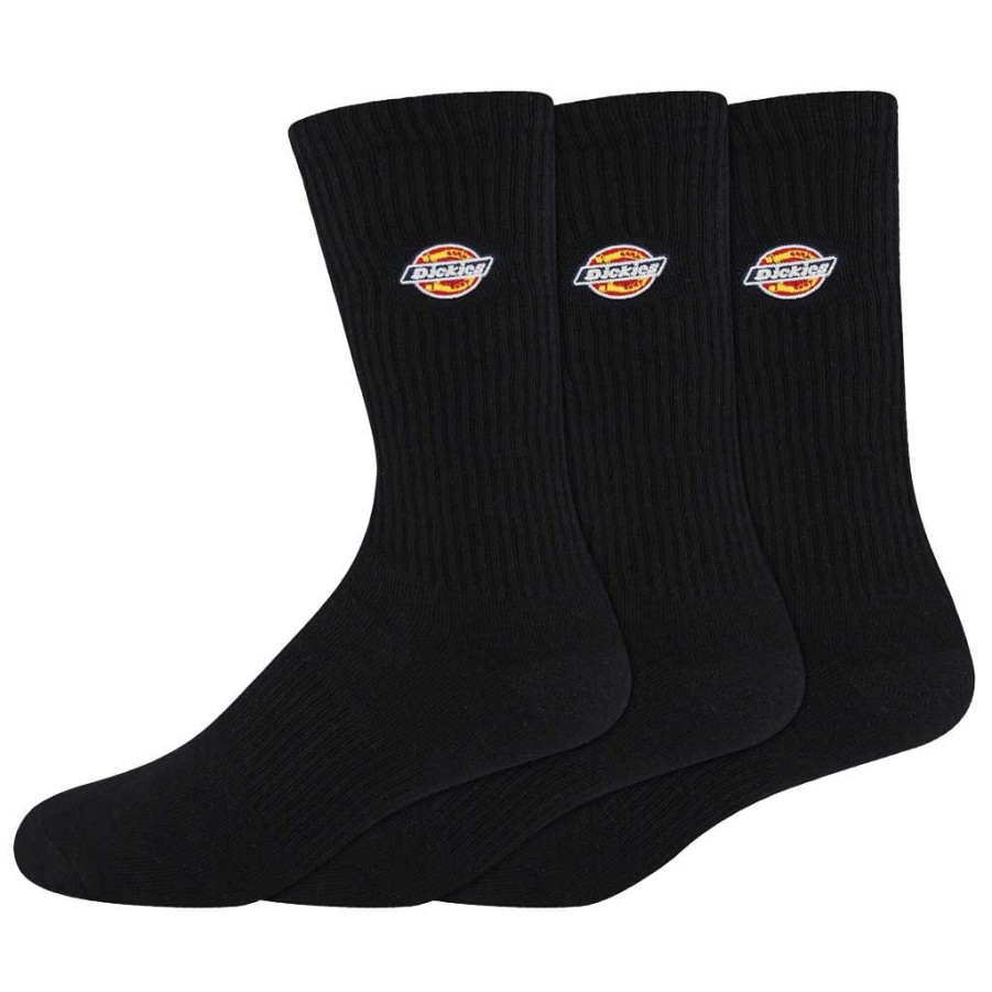 * Popular Dickies Icon Embroiderd Crew Socks Black Men'S Socks