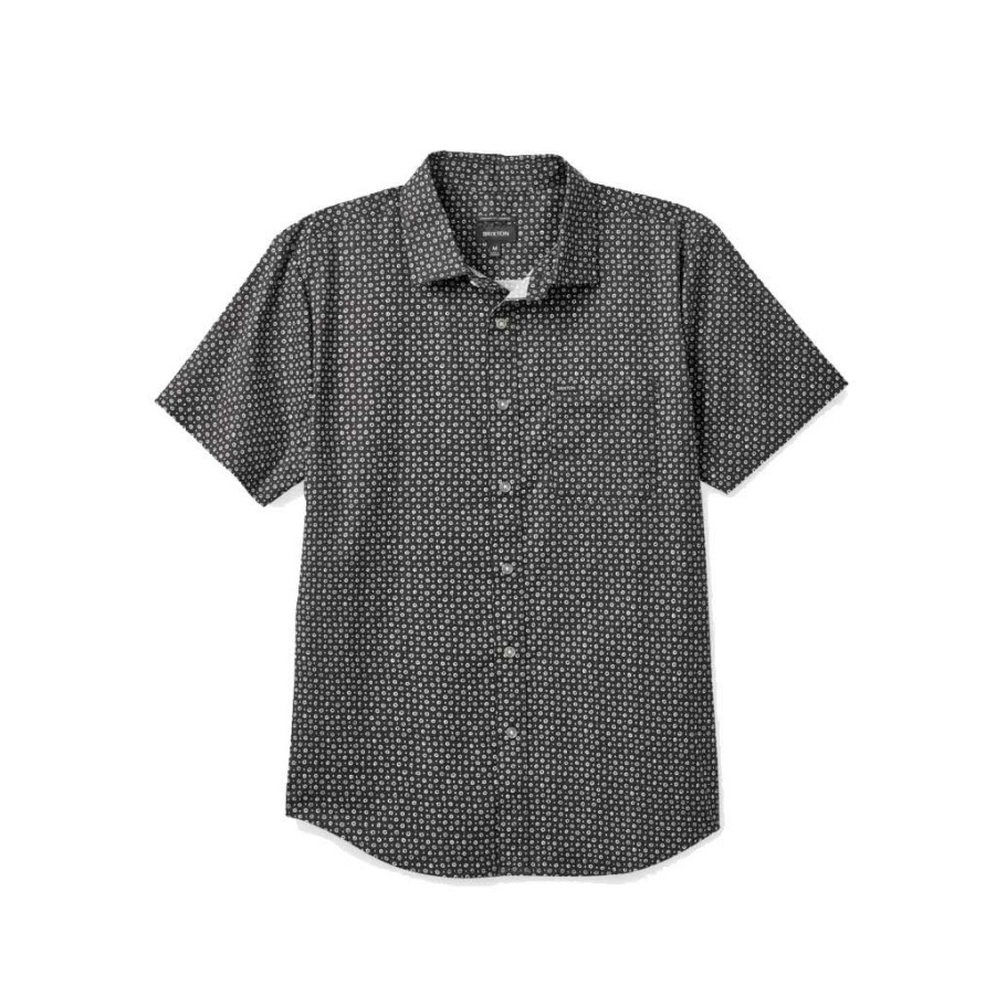 * Fashionable Brixton Charter Print S/S Woven Black/White Men'S Shirts