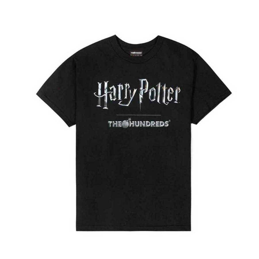 * Quick Delivery The Hundreds X Harry Potter Title T-Shirt Black Men'S T-Shirts