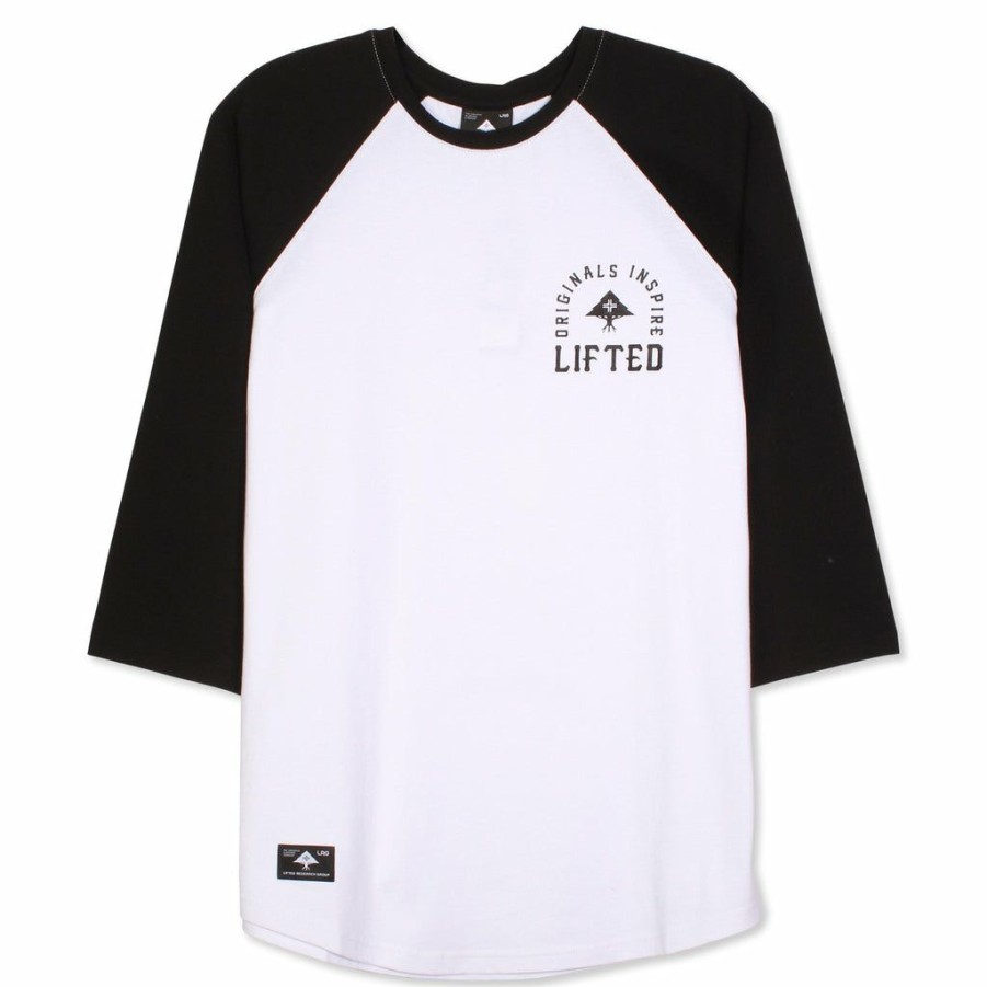 * Clearance Lrg Inspired 3/4 Sleeve Raglan White Men'S T-Shirts