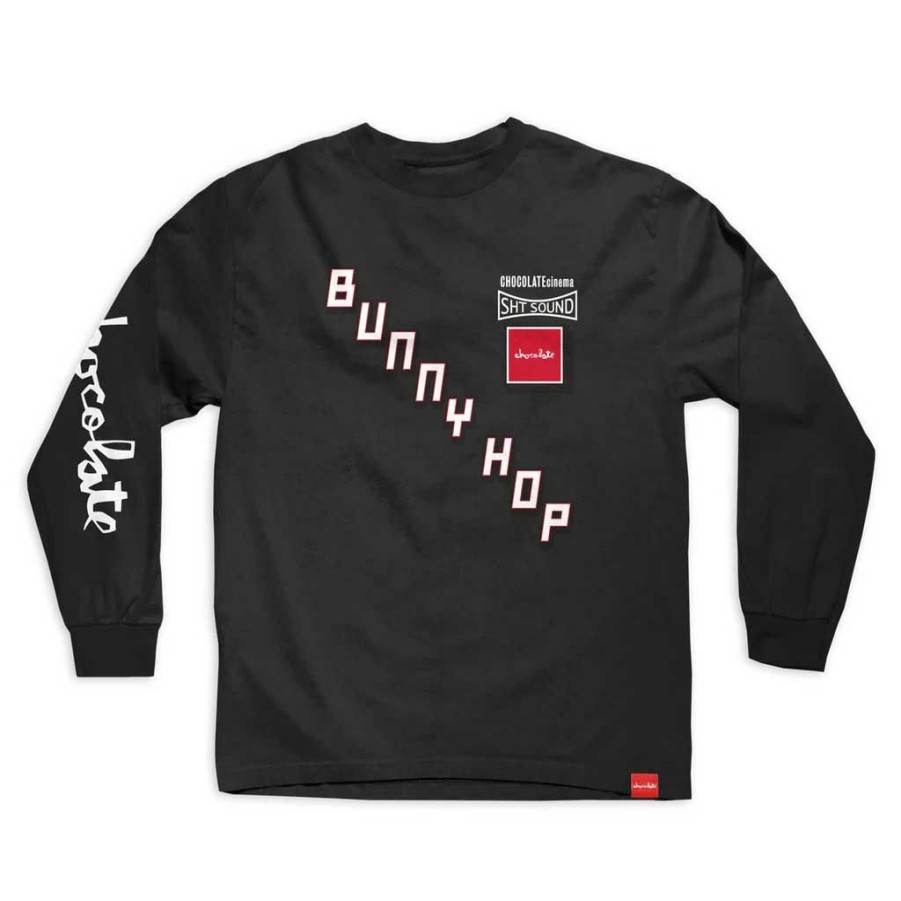 * Free Delivery Chocolate Bunny Hop L/S Tee Black Men'S T-Shirts