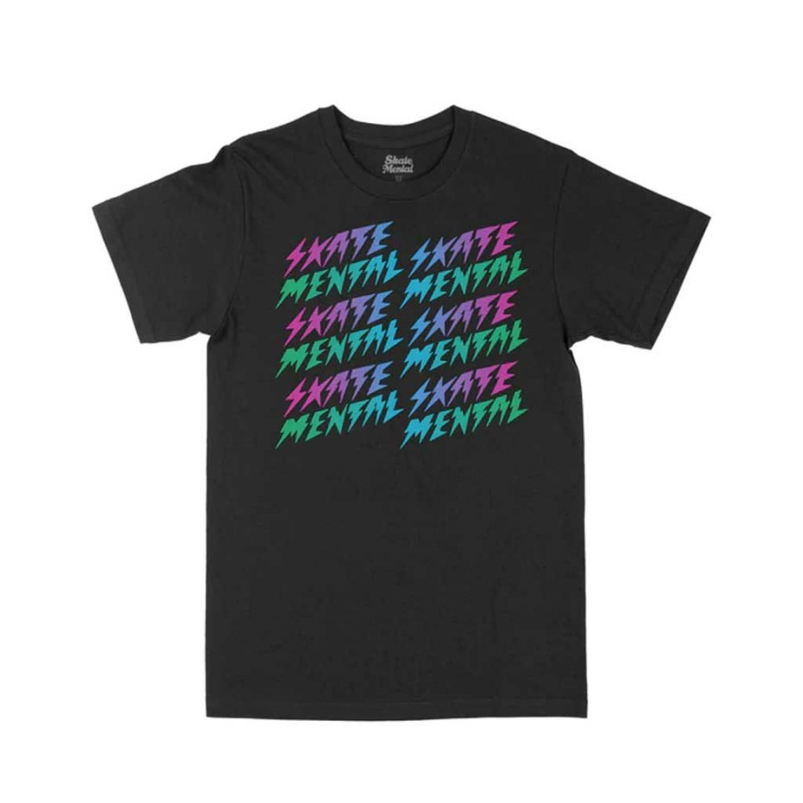 * New Skate Mental Bolts Tee Black Men'S T-Shirts