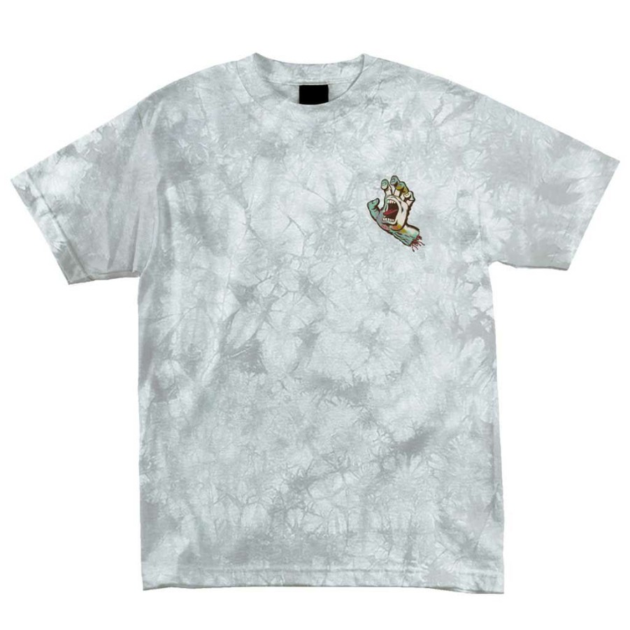 * Best Price Santa Cruz Holo Screaming Hand S/S Tee Crystal Wash Men'S T-Shirts