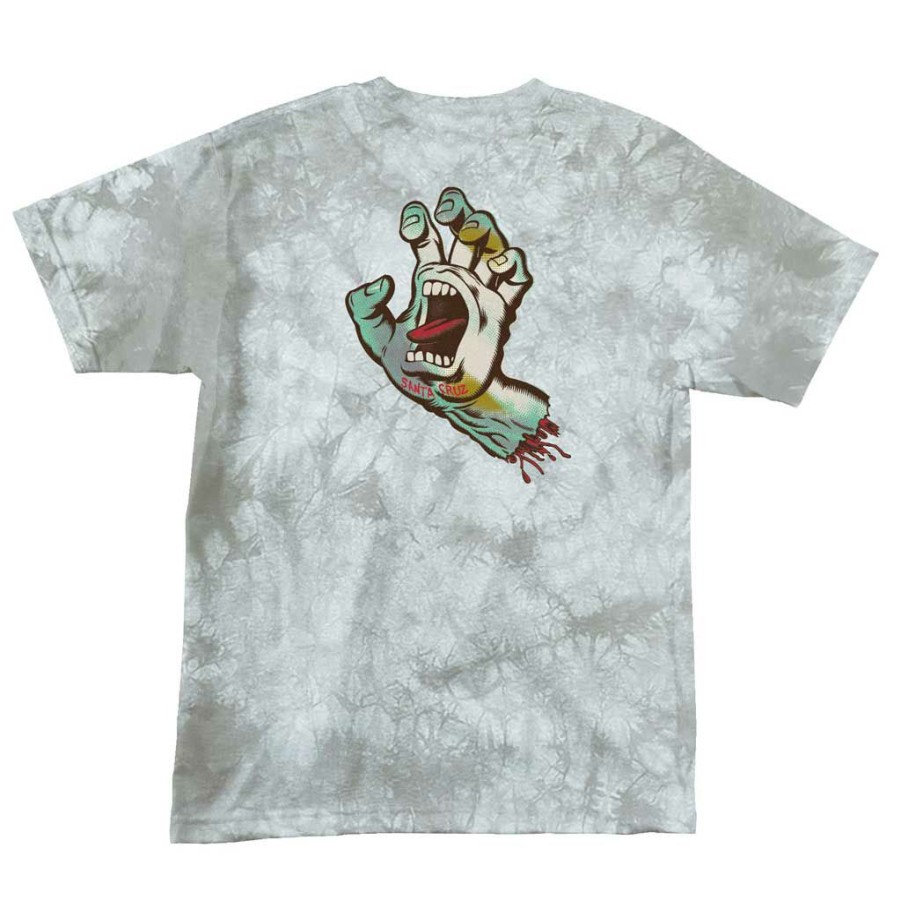 * Best Price Santa Cruz Holo Screaming Hand S/S Tee Crystal Wash Men'S T-Shirts