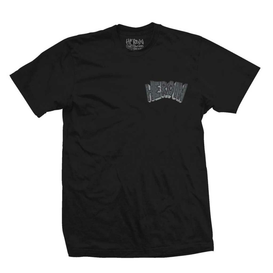 * Sale Online Heroin Curb Crusher Tee Black Men'S T-Shirts