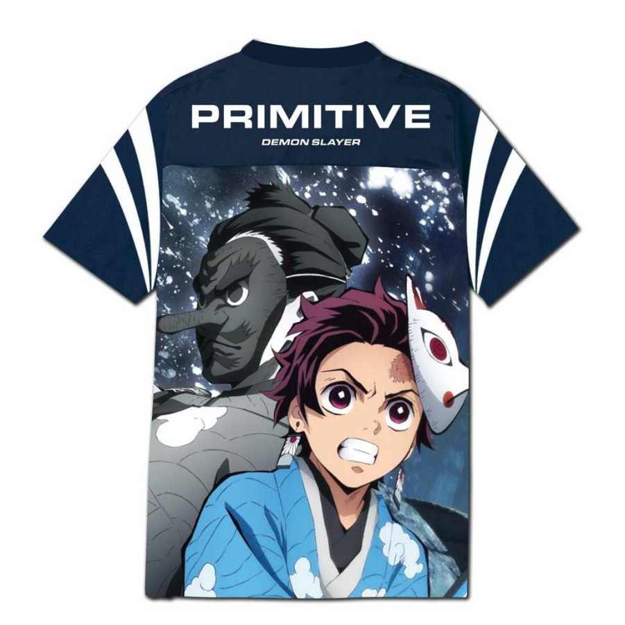 * Hot Sale Primitive X Demon Slayer Tanjiro Jersey Navy Men'S T-Shirts