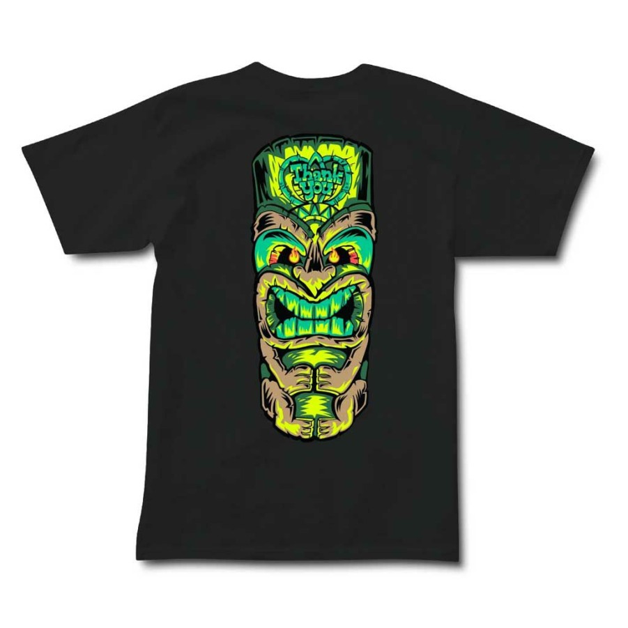 * Free Delivery Thank You Tiki S/S Tee Black Men'S T-Shirts