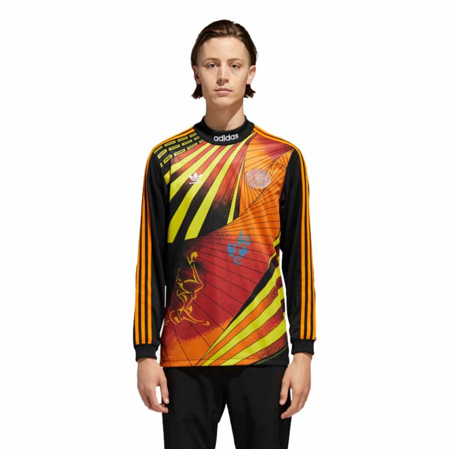 * Quick Delivery Adidas Na-Kel Jersey Black/Yellow/Bright Orange/Red Men'S T-Shirts