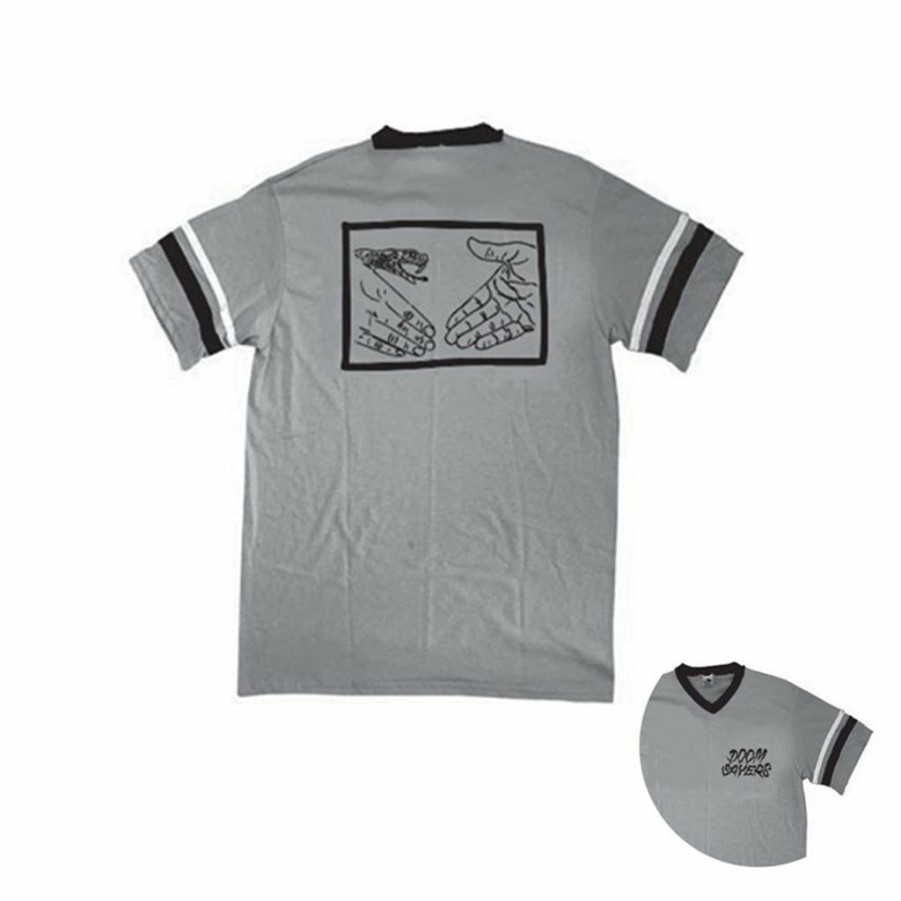 * Best Price Doom Sayers Doom Sayers Jersey Grey/Black/White Men'S T-Shirts