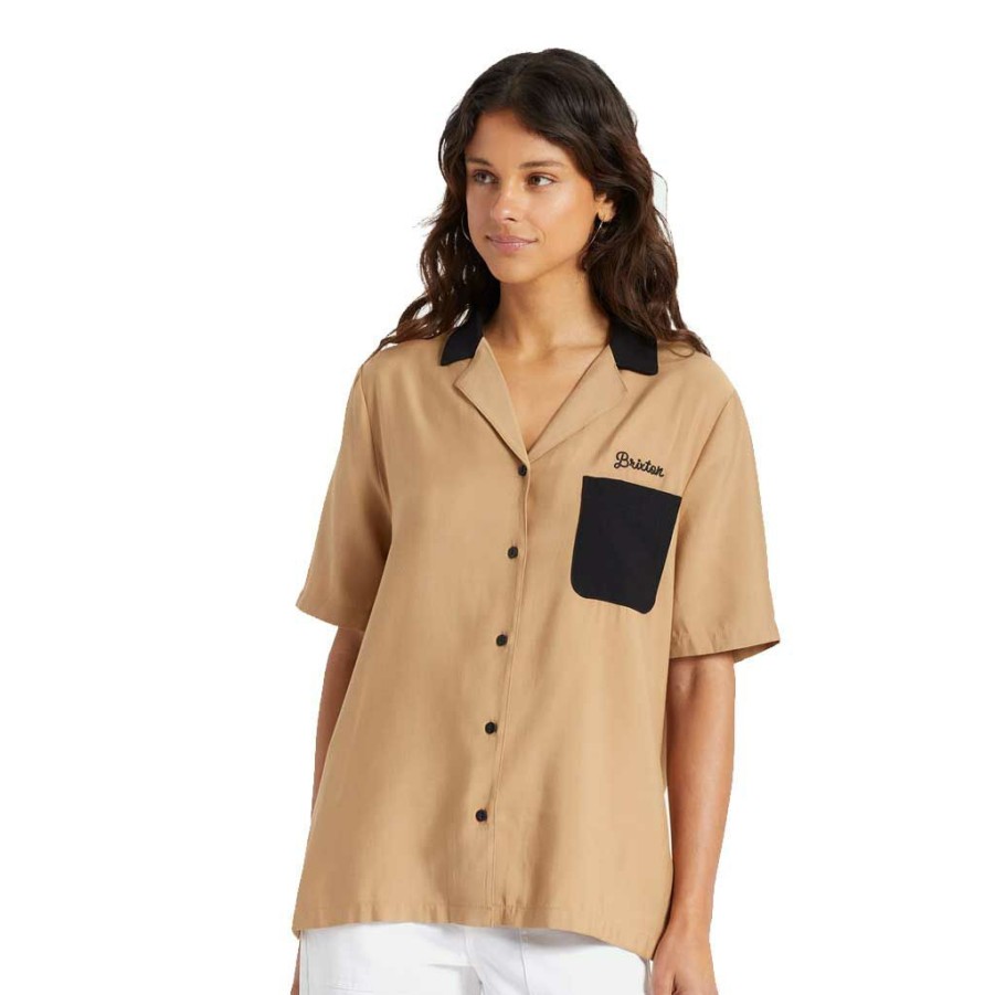 * Fashionable Brixton Women'S Bunker Block Bf S/S Woven Mojave Women'S Shirts