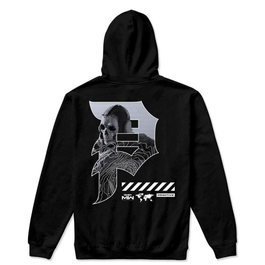 * Sale Online Primitive X Cod Mapping Dirty P Hood Black Men'S Hoodies & Sweatshirts