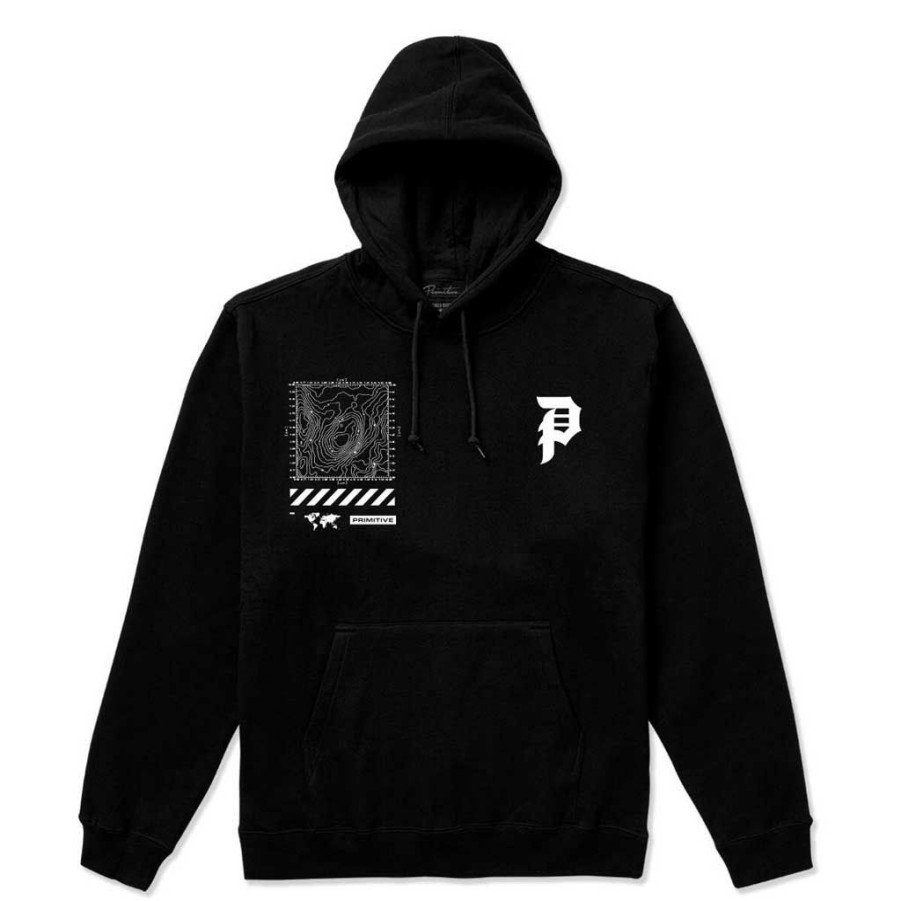 * Sale Online Primitive X Cod Mapping Dirty P Hood Black Men'S Hoodies & Sweatshirts