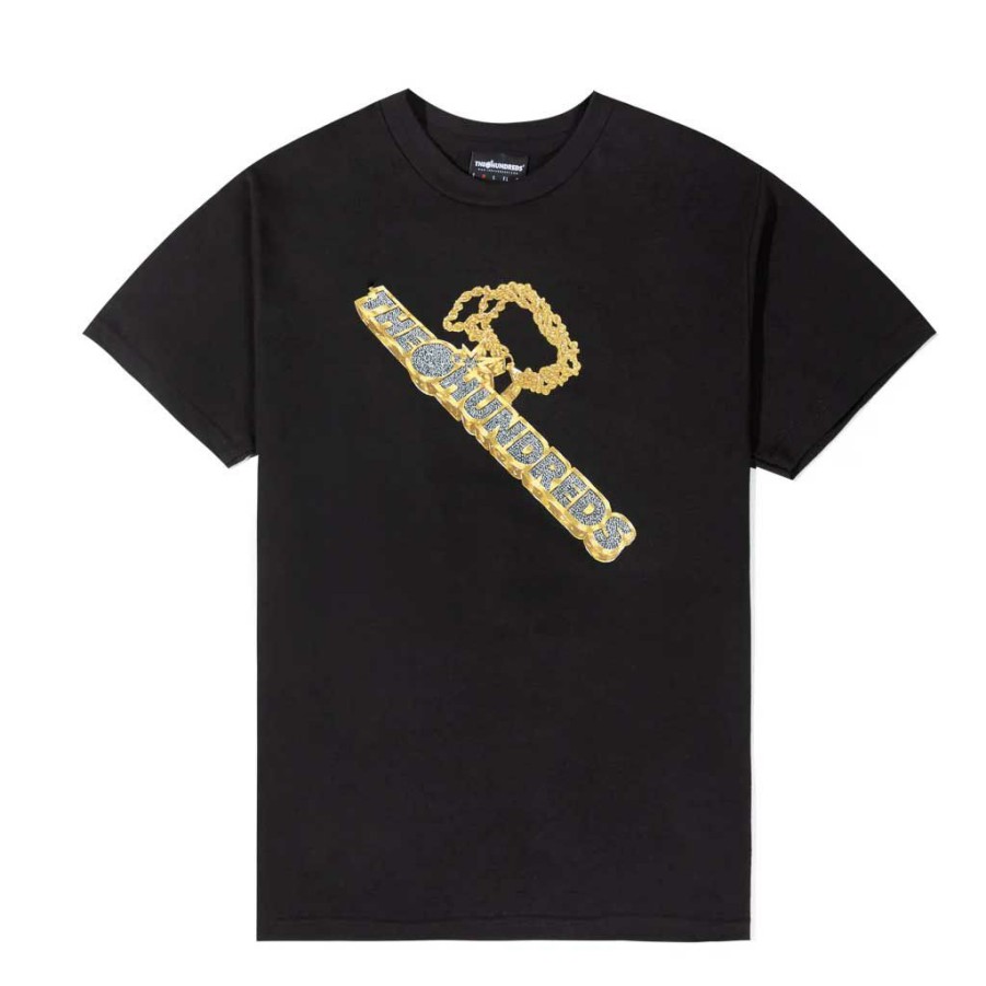 * New The Hundreds Baller Bar T-Shirt Black Men'S T-Shirts