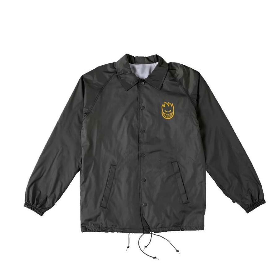 * Fashionable Spitfire Classic Vortex Windbreaker Black/Yellow Men'S Jackets