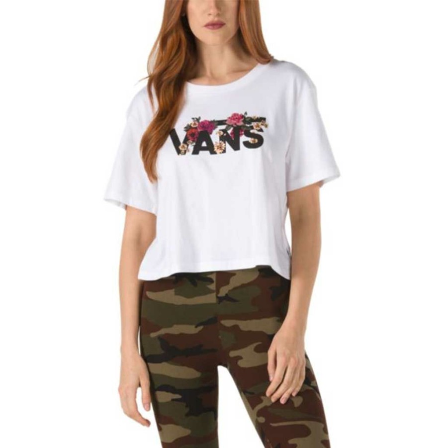 * Clearance Vans Women'S Botanic V T-Shirt White Women'S Shirts