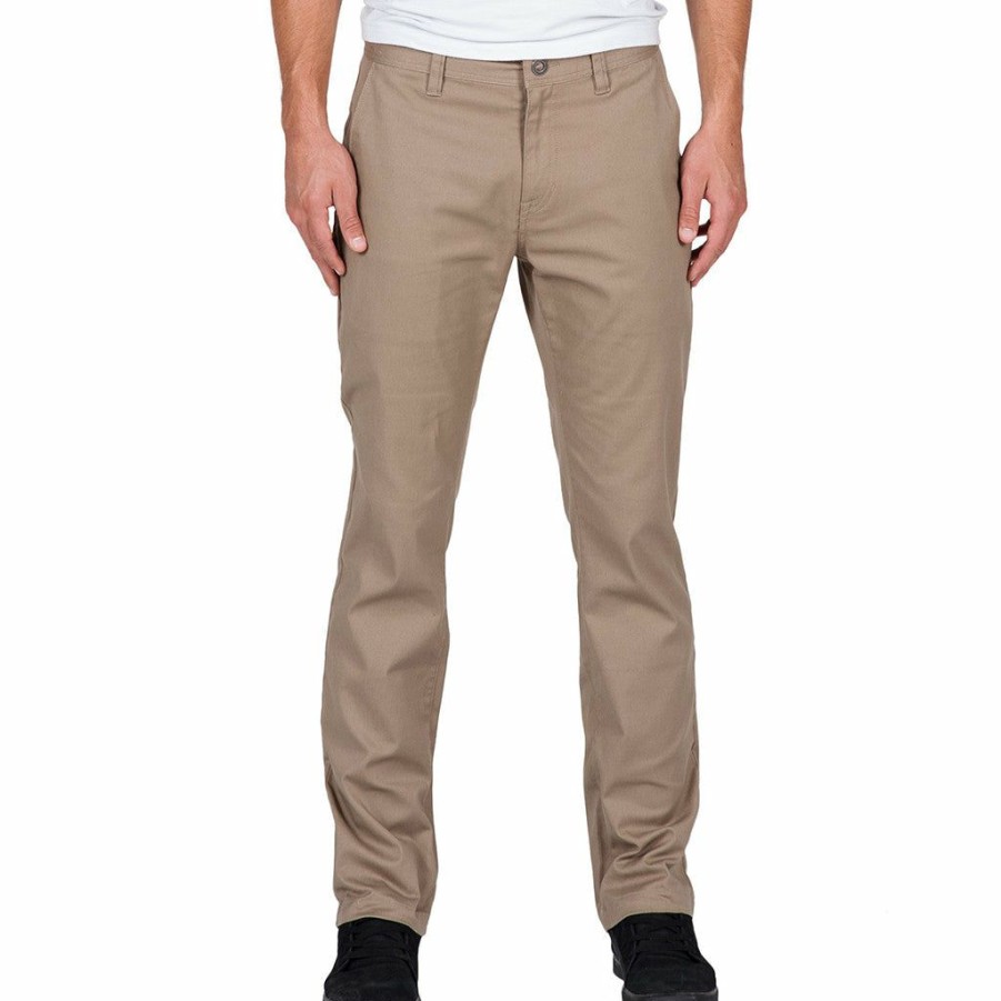 * Fashionable Volcom Frickin Modern Stretch Chino Pants Khaki Men'S Pants