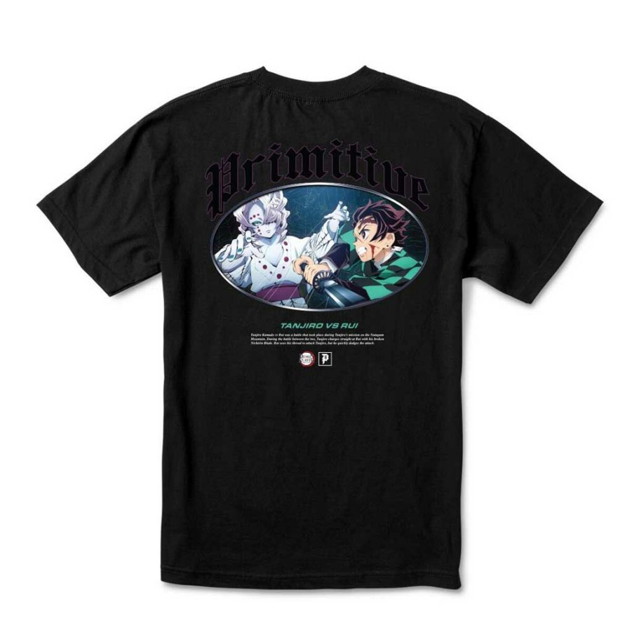 * Free Delivery Primitive X Demon Slayer Tanjiro Vs Rui Tee Black Men'S T-Shirts