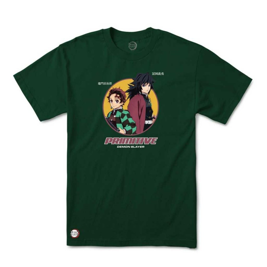 * Quick Delivery Primitive X Demon Slayer Demon Slayer Tee Forest Green Men'S T-Shirts