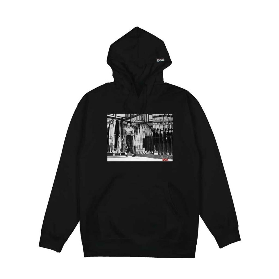 * Online Discount Dgk X Bruce Lee Reflection Hooded Black Men'S Hoodies & Sweatshirts