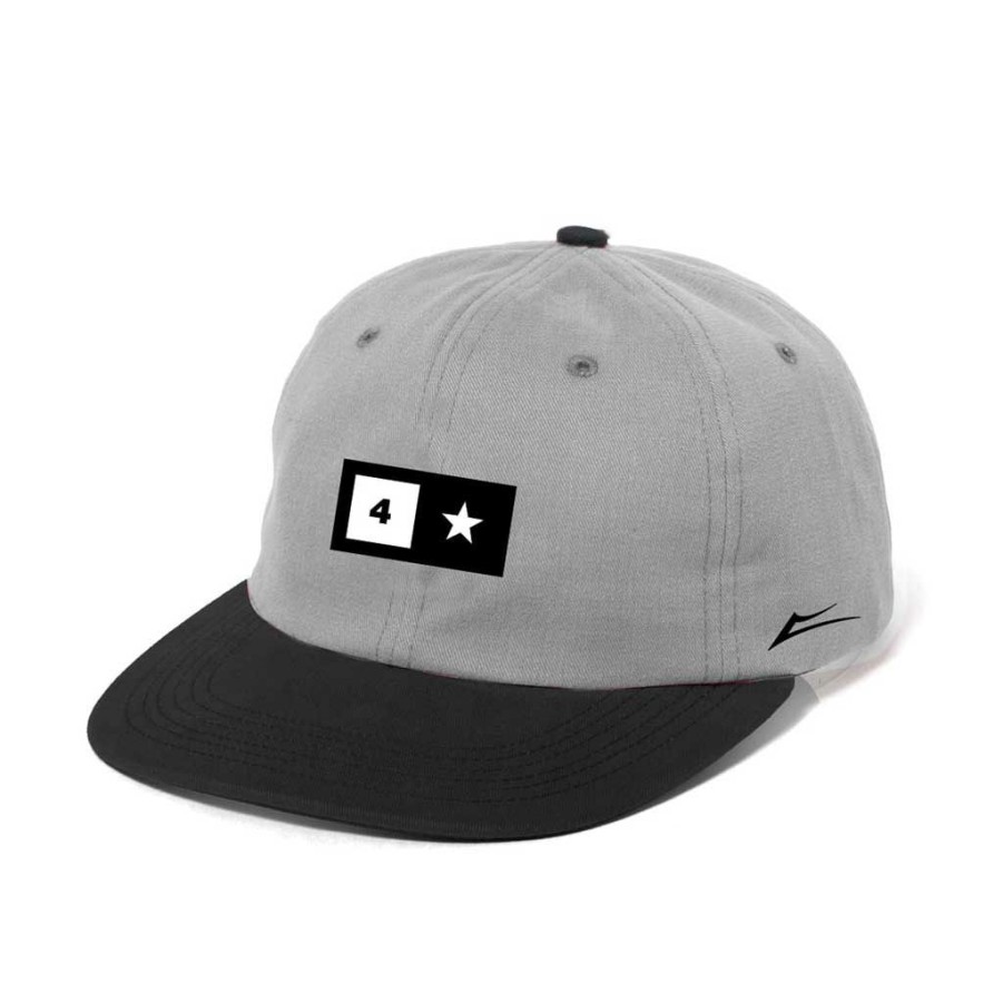 * Best Price Lakai X Fourstar Bar Polo Hat Grey/Black Men'S Hats