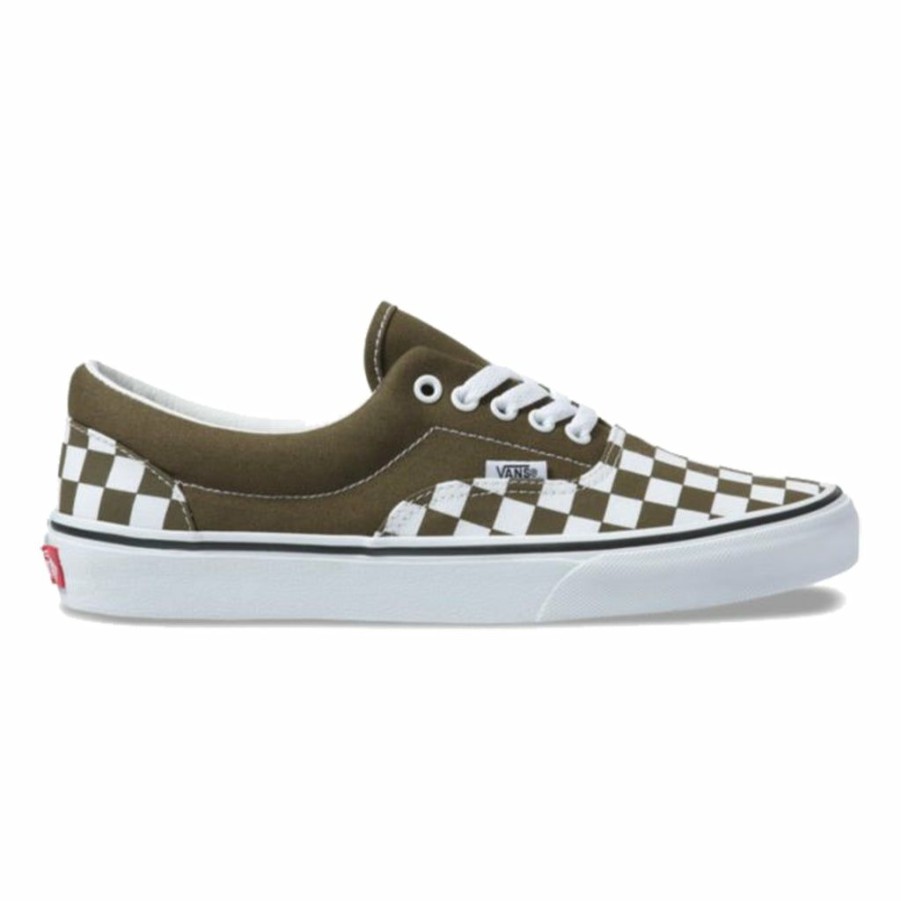 * Tendy Style Vans Era Checkerboard Beech/ True White Men'S Shoes