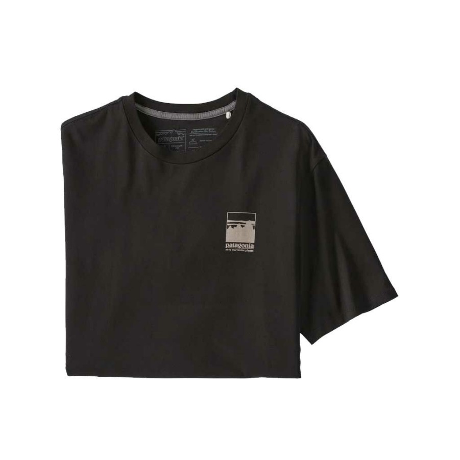 * Best-Selling Patagonia Alpine Icon Regenerative Organic Certified Cotton Tee Black Men'S T-Shirts