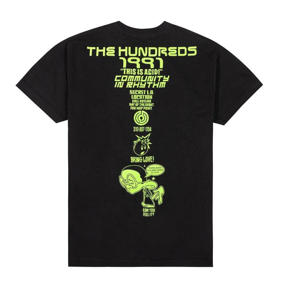 * Free Delivery The Hundreds Rhythm T-Shirt Black Men'S T-Shirts