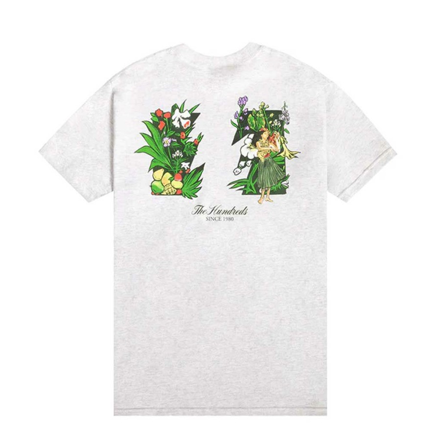 * Free Delivery The Hundreds Welcome To Paradise T-Shirt Ash Heather Men'S Shirts