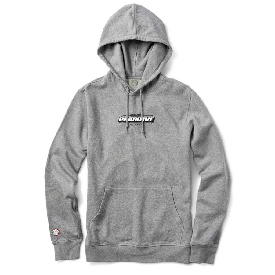 * Hot Sale Primitive X Demon Slayer Demon Slayer Hoodie Heather Grey Men'S Hoodies & Sweatshirts