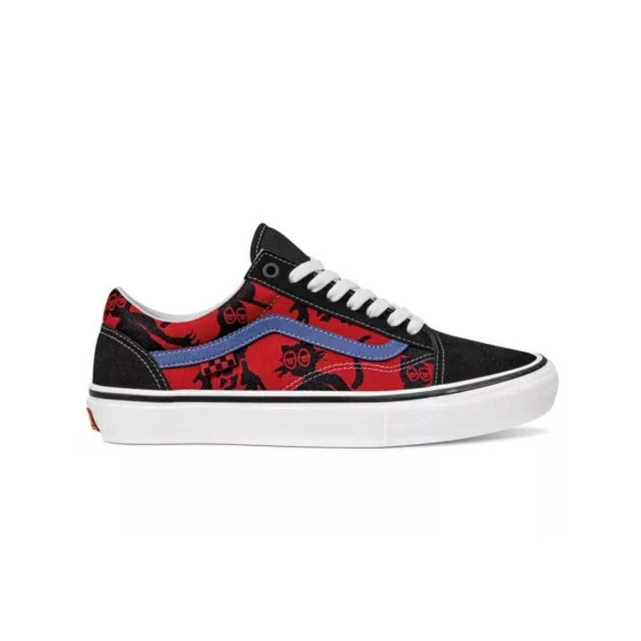 * Sale Online Vans X Krooked Skate Old Skool Krooked By Natas For Ray Red Men'S Shoes