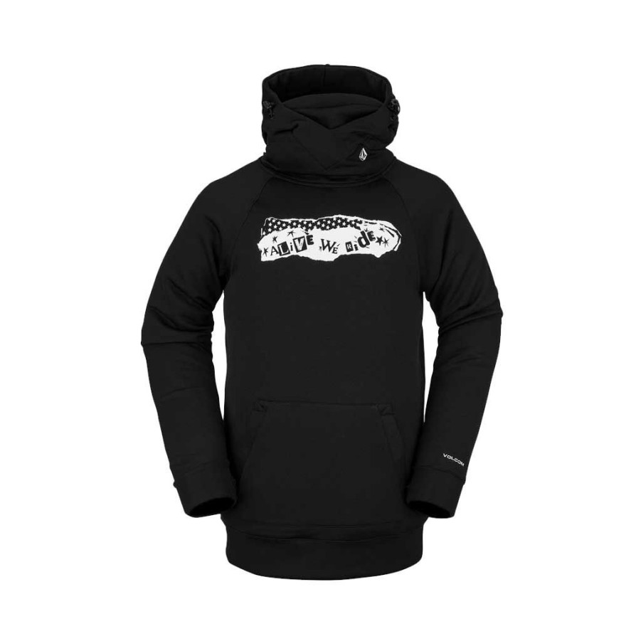 * Online Discount Volcom Hydro Riding Hoodie Black Men'S Hoodies & Sweatshirts