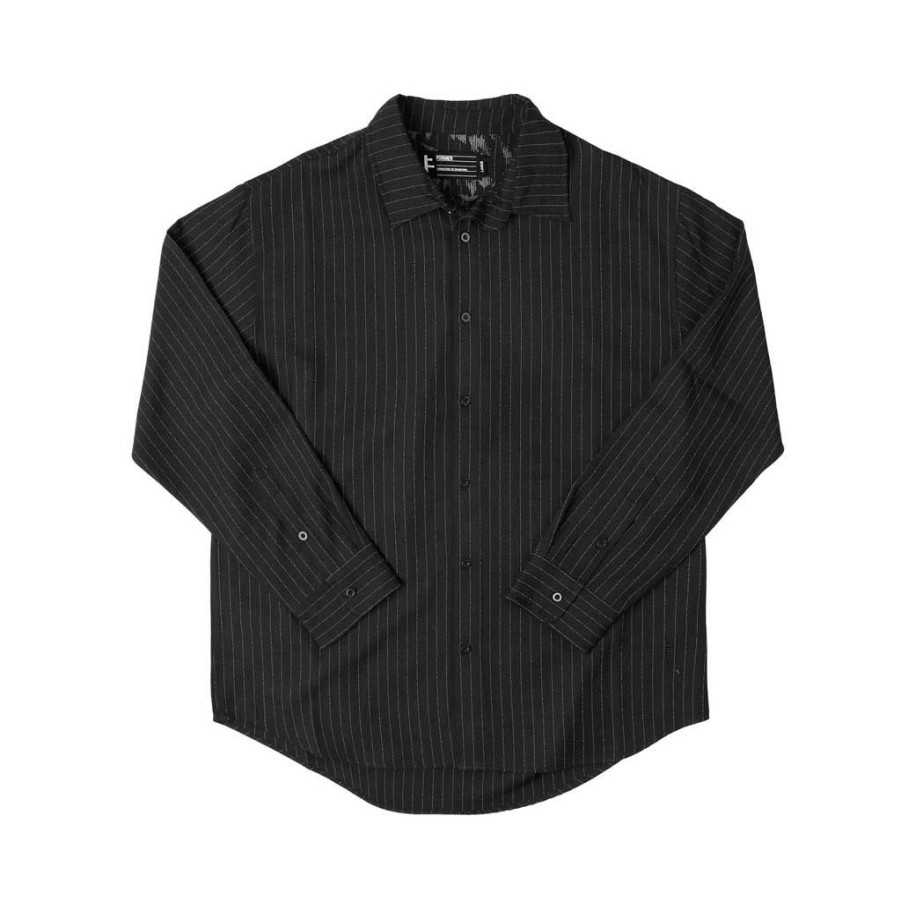 * Online Discount Former Vivian Stripe L/S Shirt Black Men'S Shirts