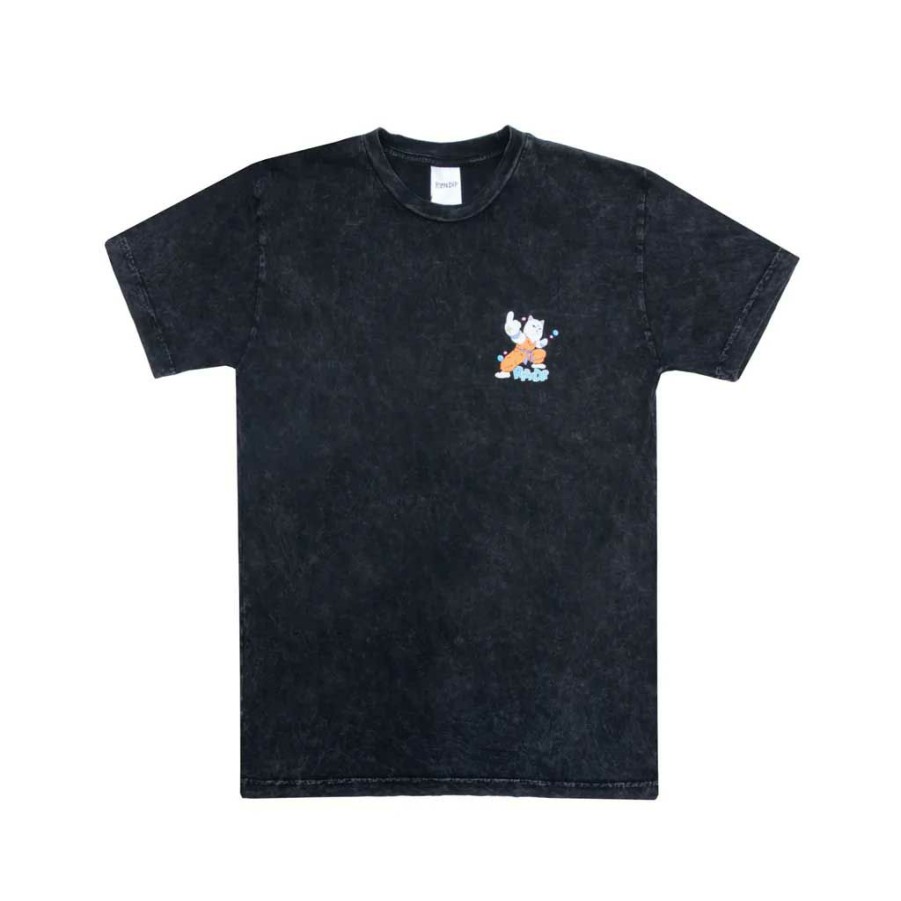 * Wholesale Rip N Dip Power Tee Black Mineral Wash Men'S T-Shirts