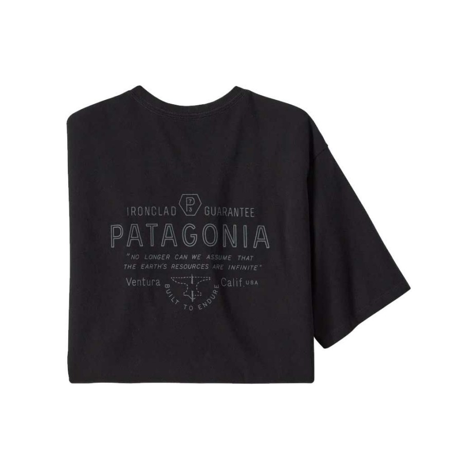 * Popular Patagonia Forge Mark Responsibili Tee Blk Men'S T-Shirts