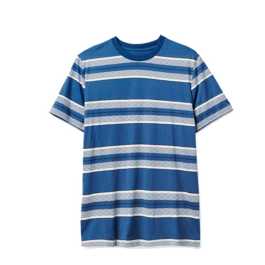 * Sale Online Brixton Hilt X S/S Knit Joe Blue/Off White/Black Men'S T-Shirts