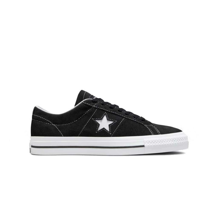 * Free Delivery Converse One Star Pro Black/Black/White Men'S Shoes