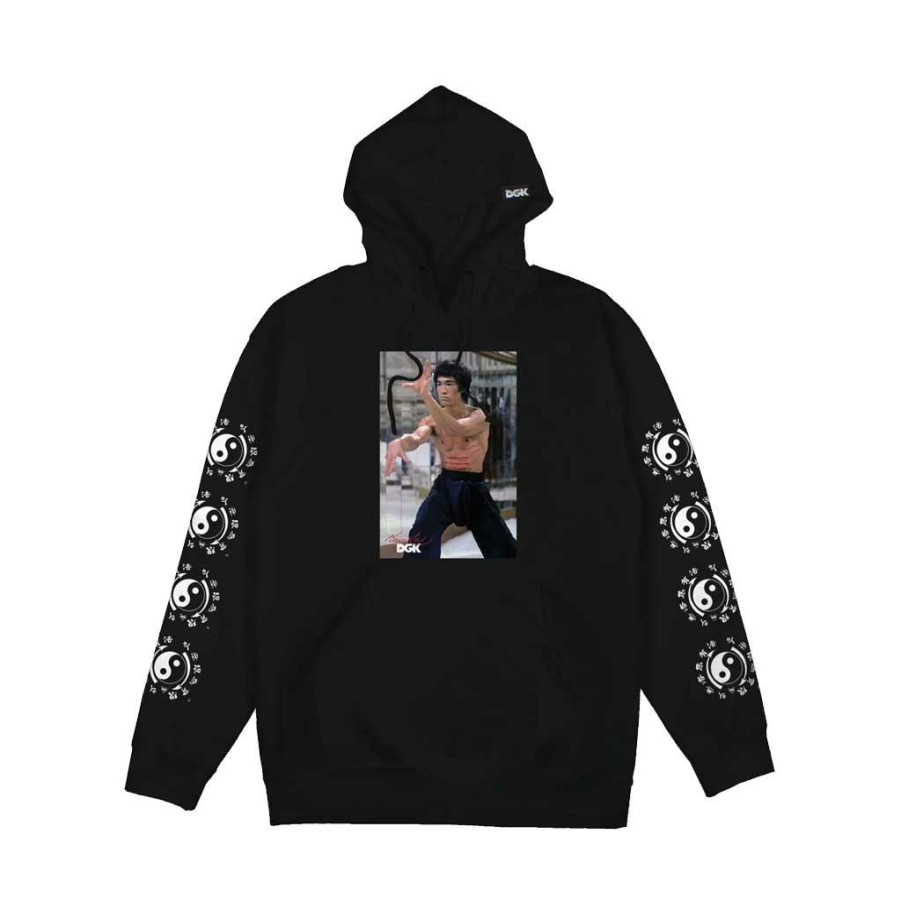 * 100% Guarantee Dgk X Bruce Lee Like Echo Hooded Black Men'S Hoodies & Sweatshirts