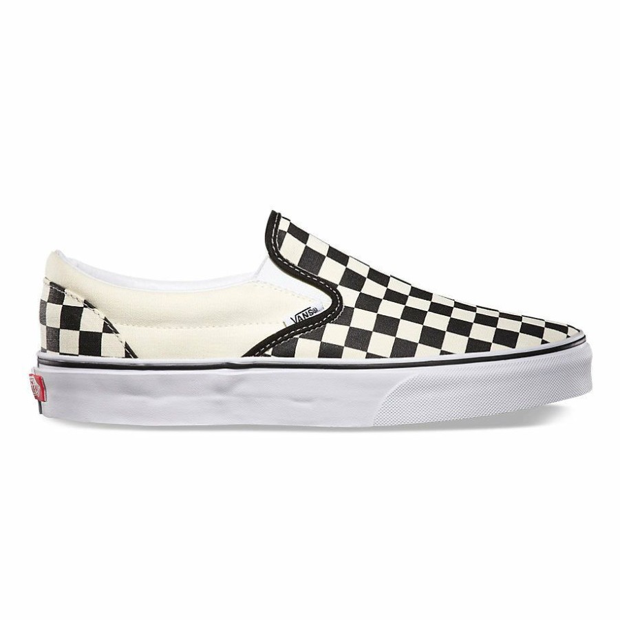 * 100% Guarantee Vans Classic Slip-On Shoes Black/White Checker Men'S Shoes