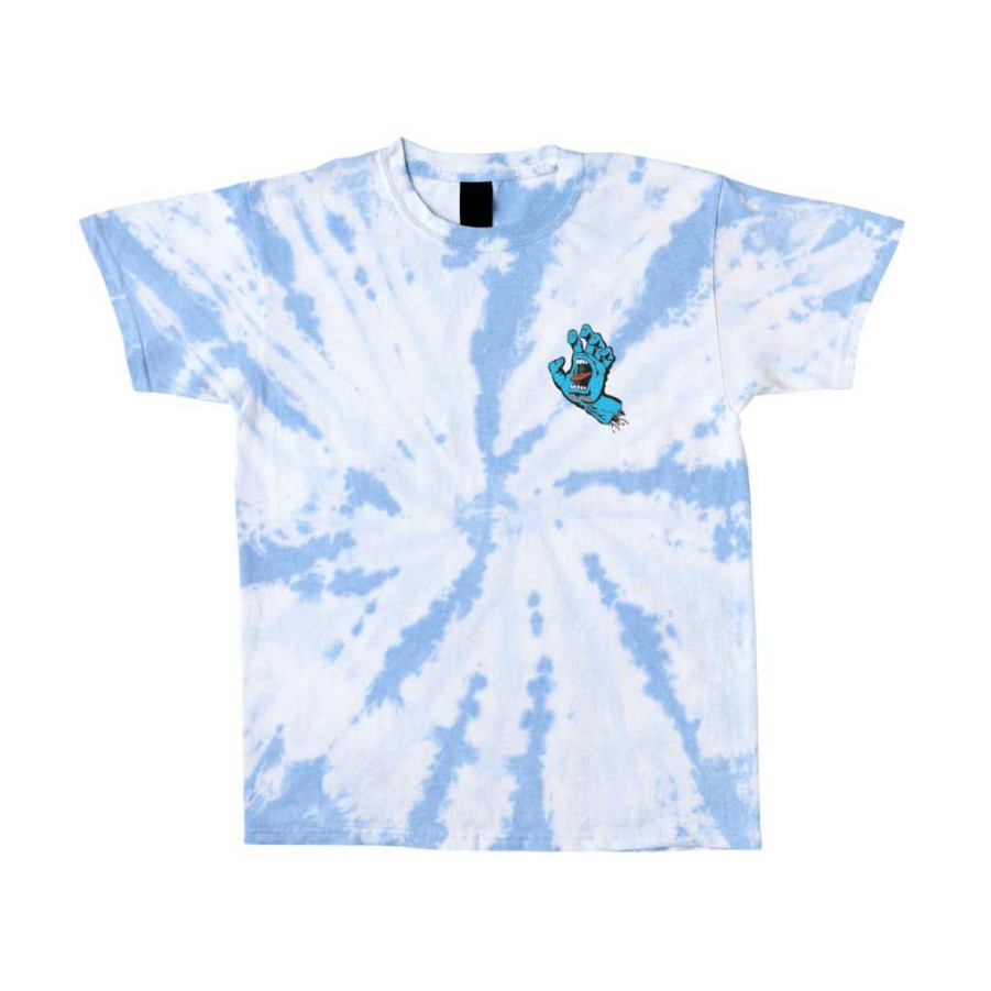 * Best Price Santa Cruz Youth Screaming Hand S/S Tee Twist Carolina Blue Men'S T-Shirts