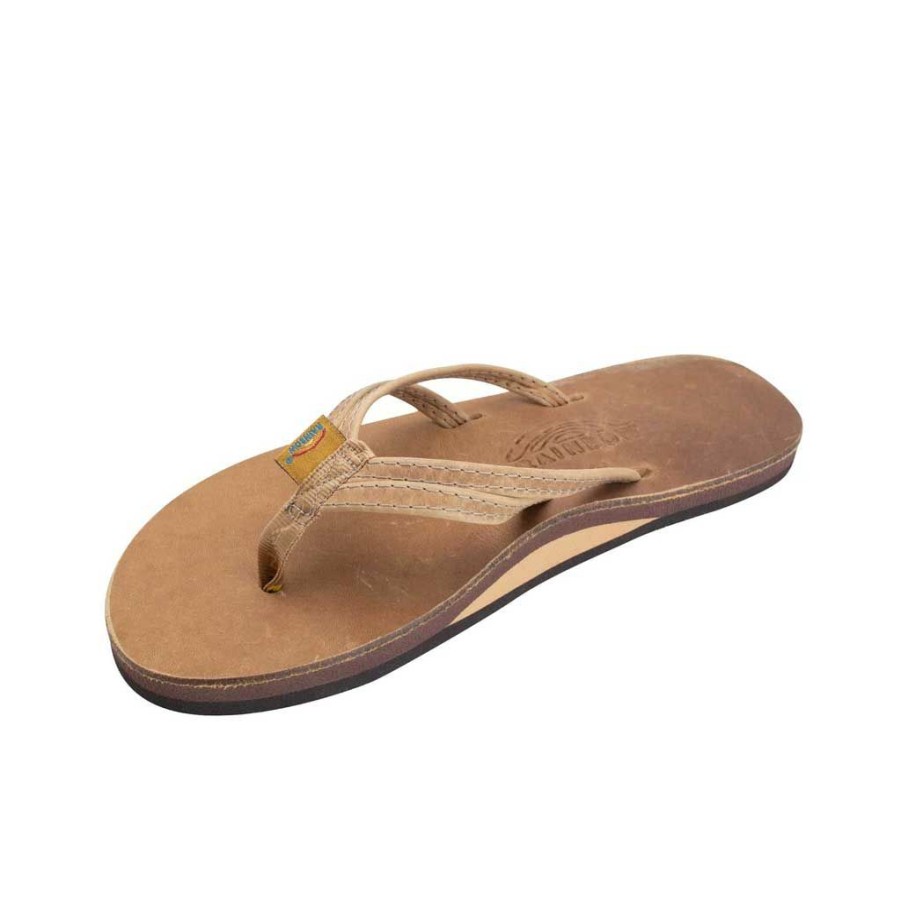 * Free Delivery Rainbow Women'S Luxury Leather Buckskin Single Layer Buckskin Women'S Sandals