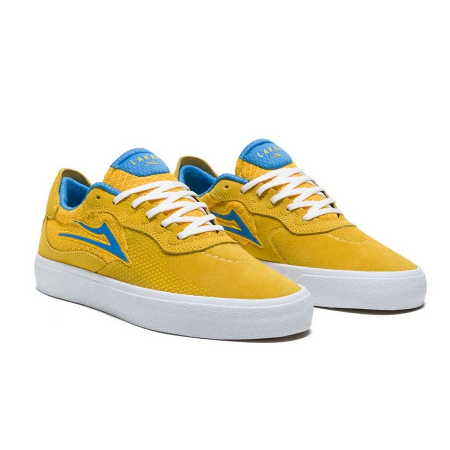 * Official Lakai Es -Gold/Blue Suede Men'S Shoes