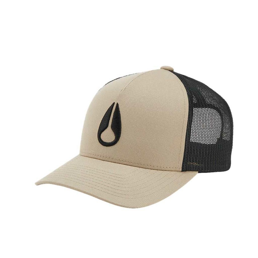 * Popular Nixon Iconed Trucker Hat Khaki/Black Men'S Hats